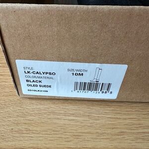 Lucky Brand Black Oiled Suede Over the Knee Boots